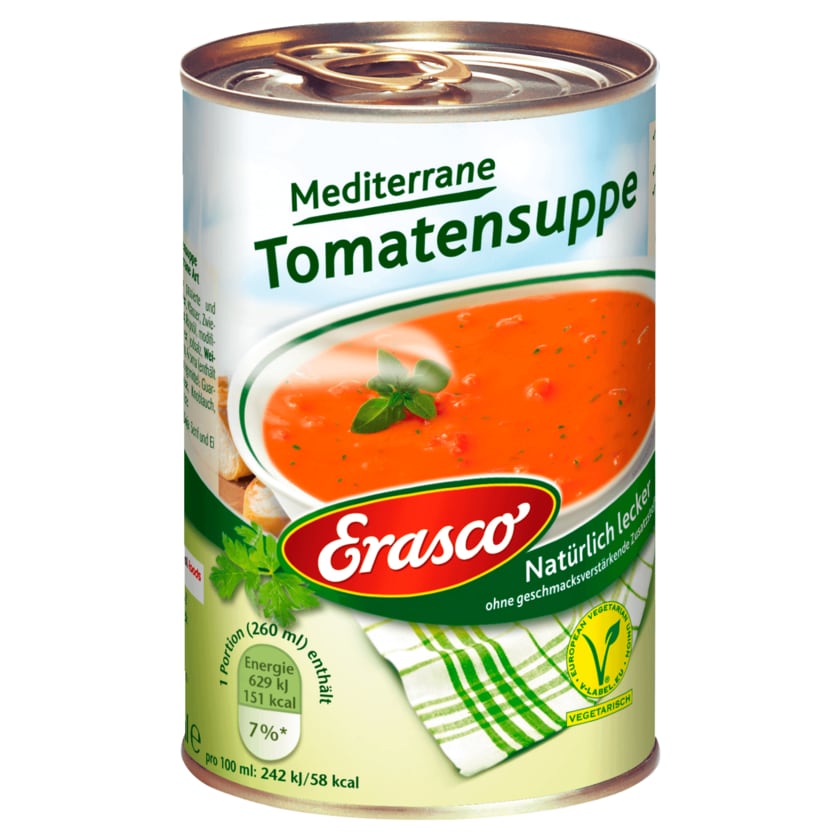 Erasco Mediterrane Tomatensuppe 390ml